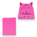 Czapka wiosenna dla dziewczynki. Bawełniana. Różowa. Jednorożec