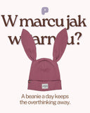 Czapka wiosenna dla chłopca. Uszy. Królik. Bawełna.