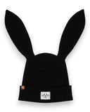 PanPan 35 Zestaw czapka z uszami królika i komin to bawełniana, prążkowana czapka beanie z wysokimi uszami królika i naszywką z uśmiechniętym króliczkiem-idealna do wiosennego kompletu.