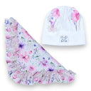 Czapka dla dziewczynki. Wiosenna. Bawełniana. Królik. Uszy. Biała.